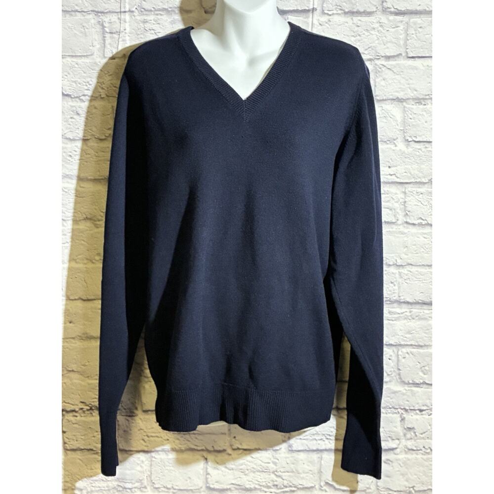 Sir Pendleton 100% Cashmere Sweater – Men’s Navy V‑Neck Size Medium USA
